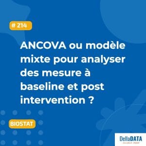 Illustration d’un article sur l’utilisation d’un modèle mixte pour analyser des mesures répétées à baseline et post-intervention.